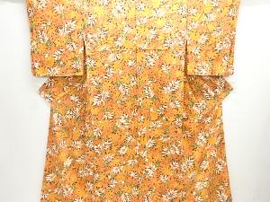 草花模様小紋着物